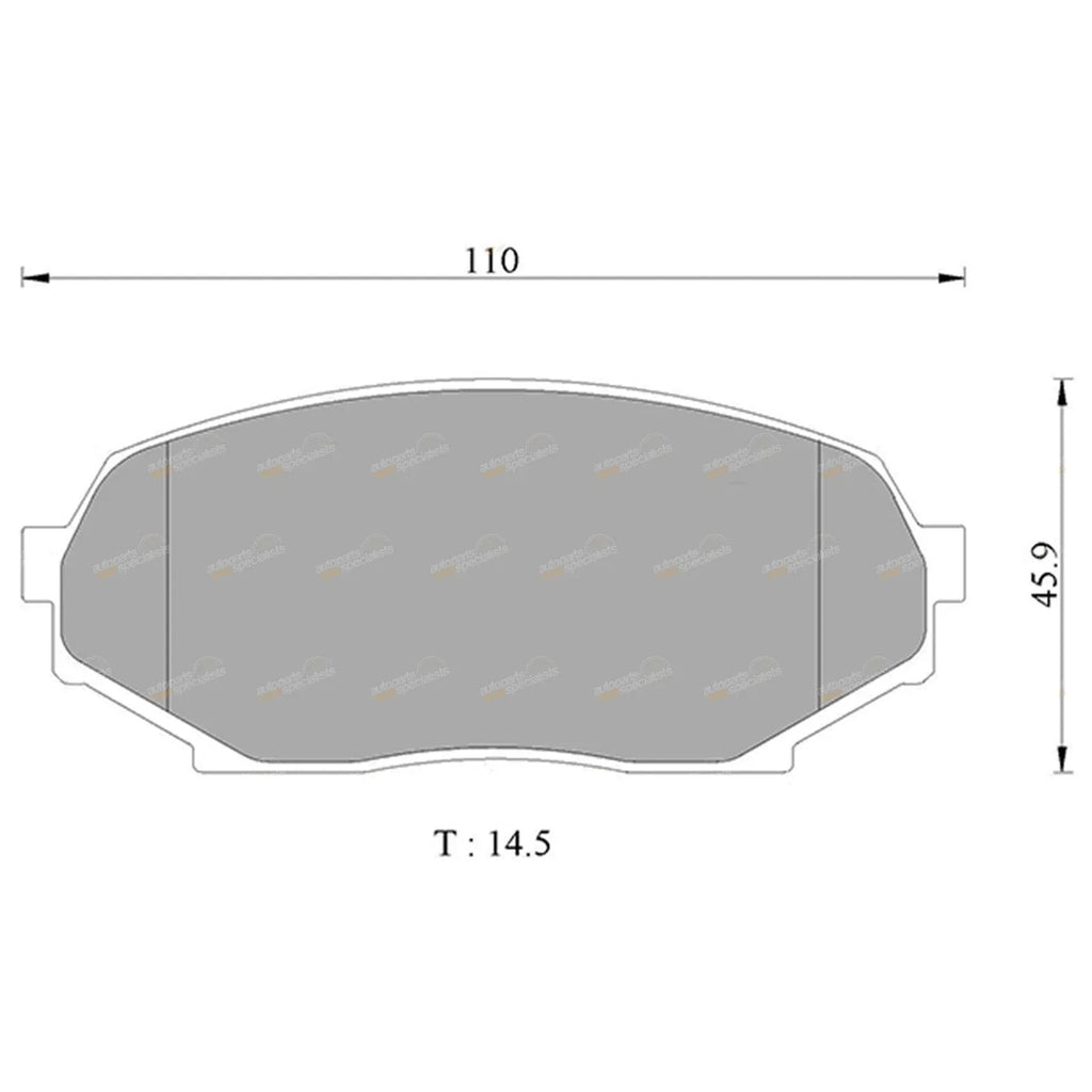 Front Disc Brake Pads Set 1.6L for Mazda MX-5 NA (1990 - 1993)