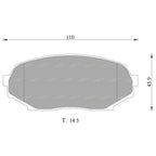 Front Disc Brake Pads Set 1.6L for Mazda MX-5 NA (1990 - 1993)