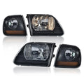 Set of 2 Lightning Style Headlights for Ford F-150 Expedition (1997–2003)