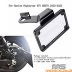 Side Mount License Plate Bracket w/ LED Lights for Harley Nightster (2022-2023)