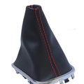 Automatic Shift Boot for Kia Forte (2010–2013) Red Stitch Leather Synthetic