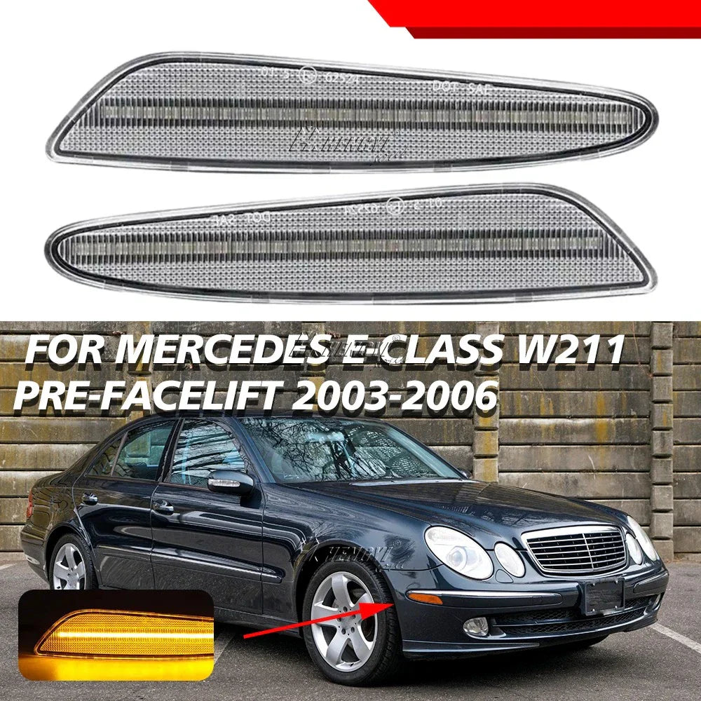 Marker Light / 2x Front Side LED / Front Side Marker Light for E-Class (2003–2006)