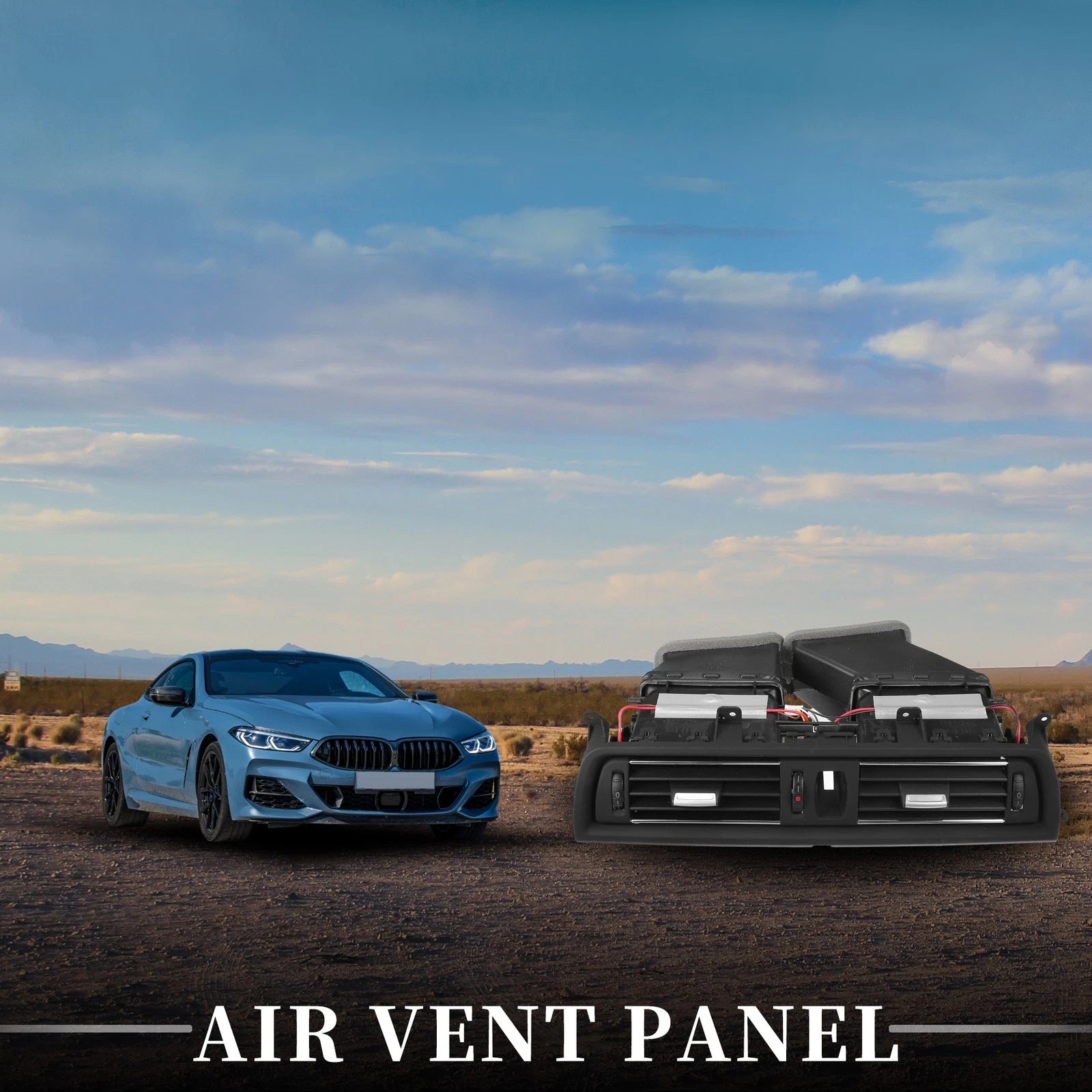 Air Vent Panel for BMW 528i (2011–2016) No. 64229209136, Black Grille