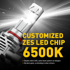 Set of 4 Combo 9005 H8 6500K LED Headlight Kit Bulbs for