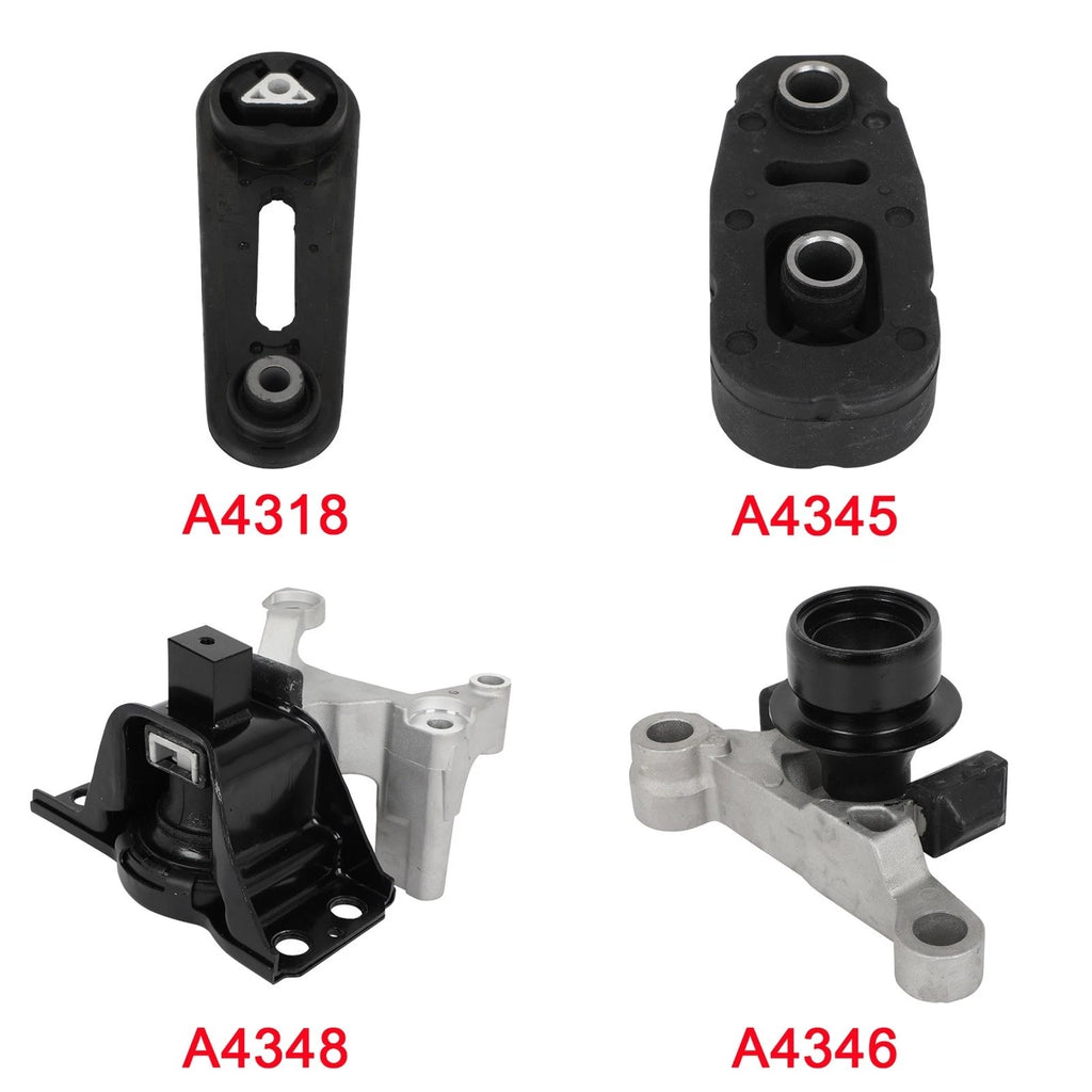 Set of 4 Engine Motor Transmission Mounts for Nissan Sentra (2007–2012)