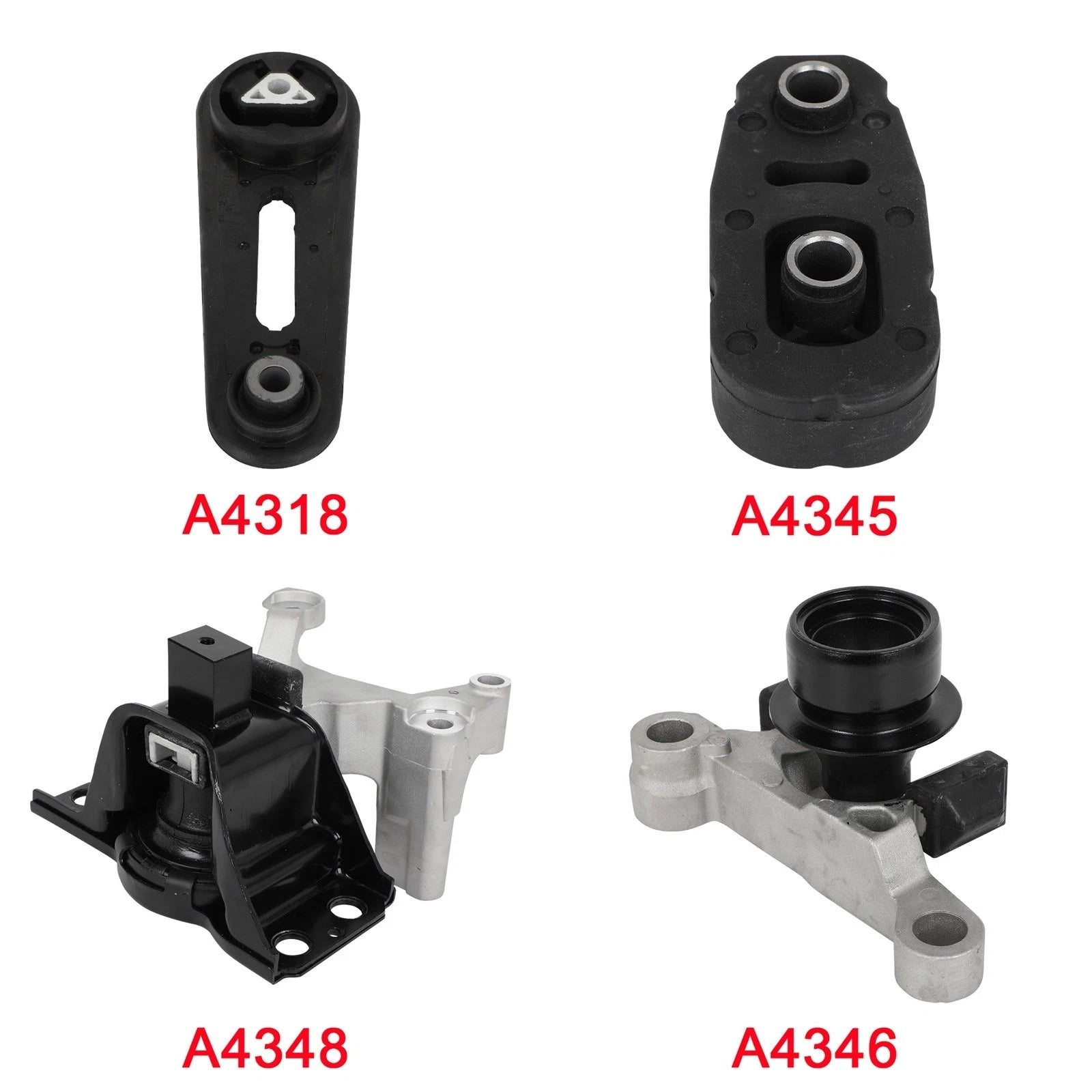 Set of 4 Engine Motor Transmission Mounts for Nissan Sentra (2007–2012)