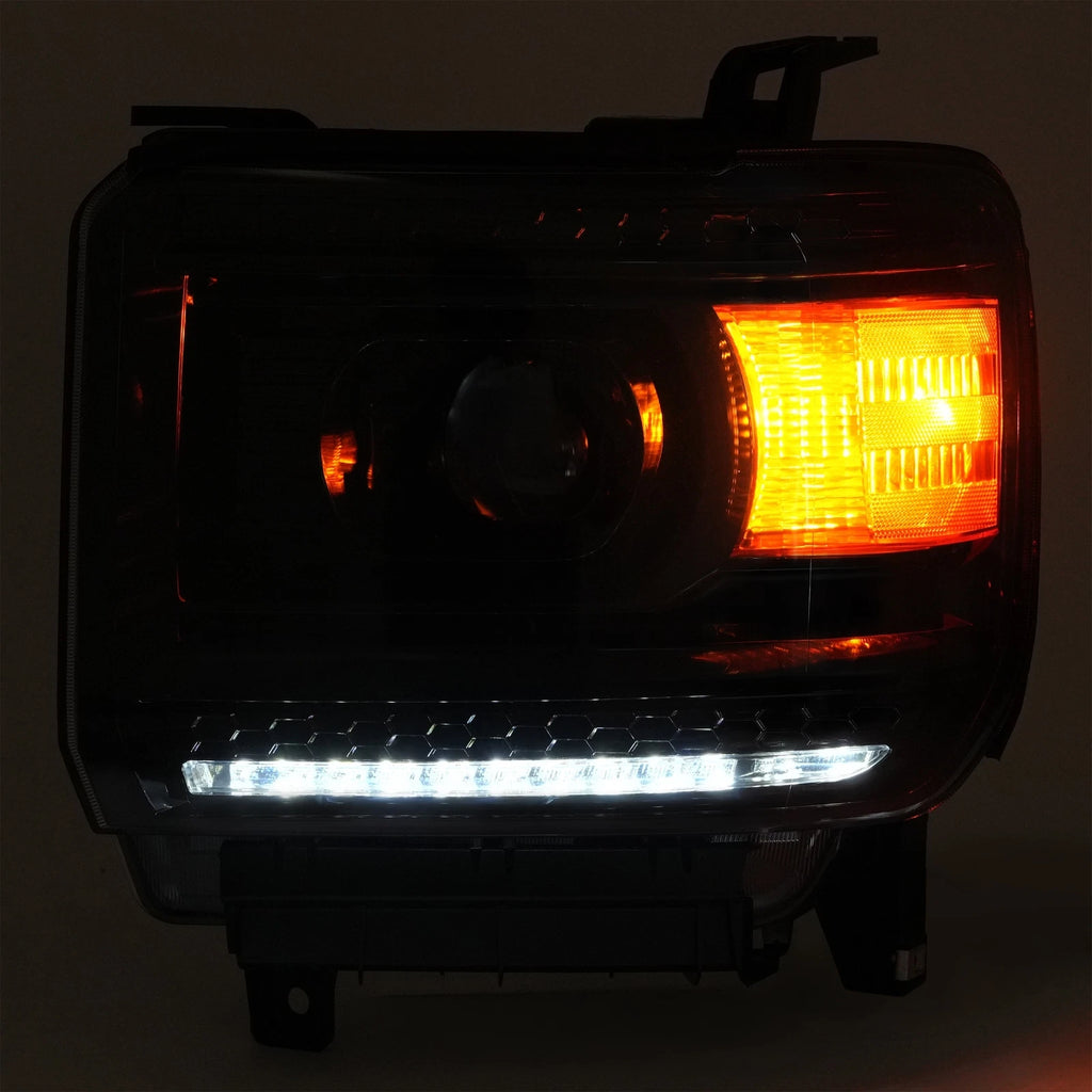 HECASA LED Headlight Projector for GMC Sierra 1500 (2014–2018), 2500/3500HD (2015–2019)