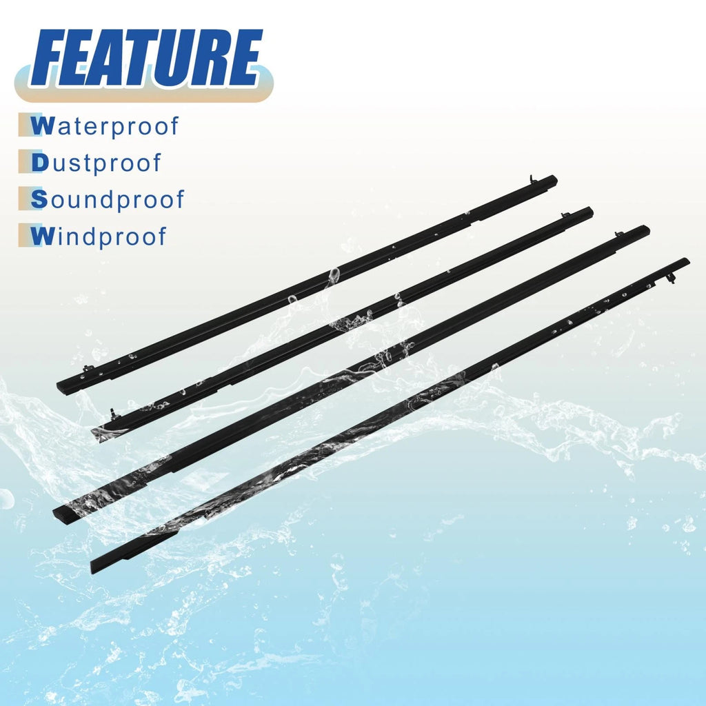 Set of 4 Weatherstrip Window Molding Trim for Honda Civic (2006–2011)