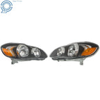 Set of 2 Left+Right Side Headlights for Toyota Corolla (2003–2008) Black Housing