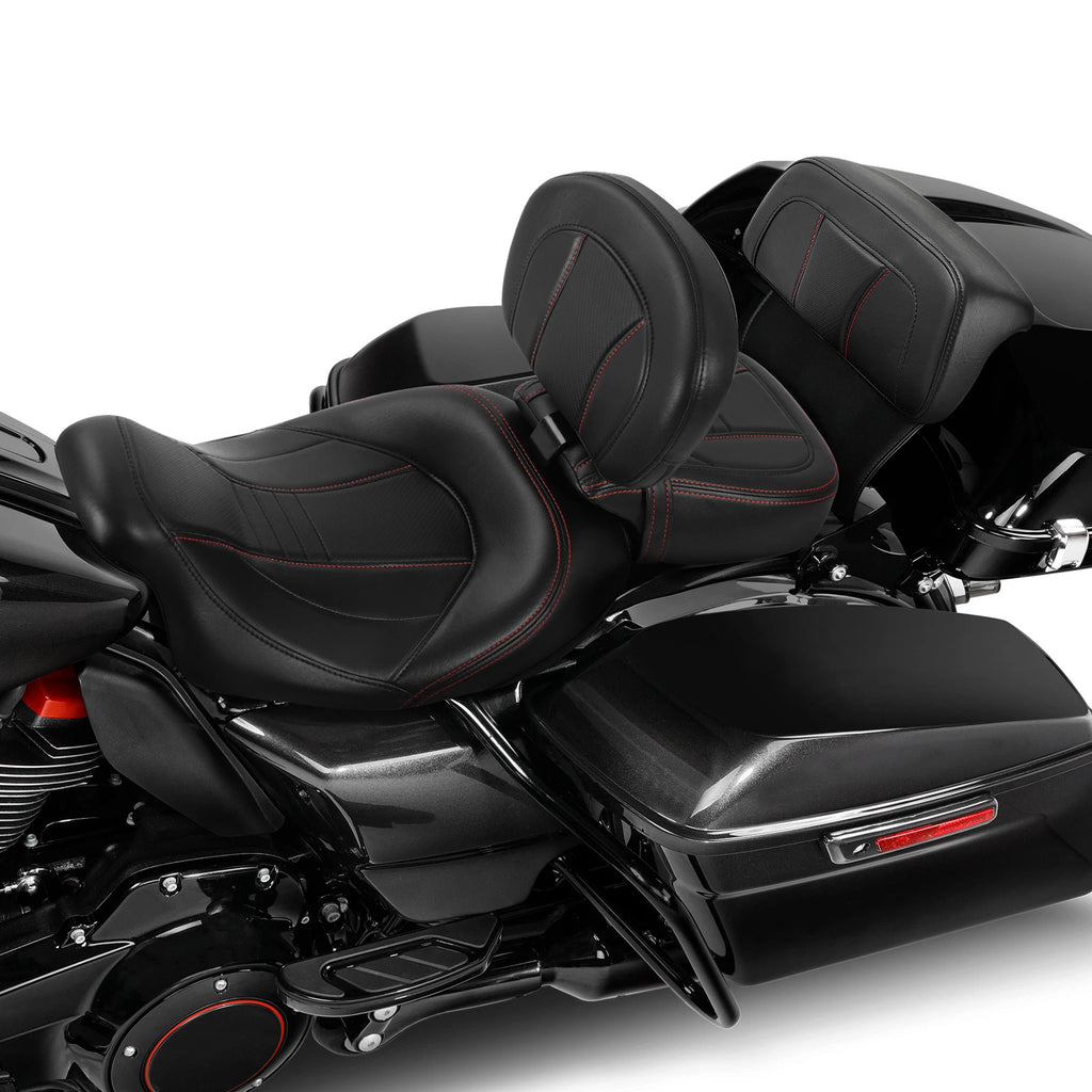Low-Profile Backrest Seats for Harley Touring Road Glide (2014–2023)