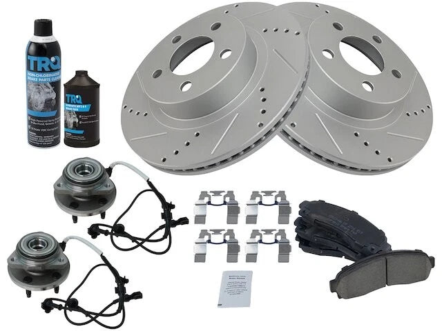 Front Brake Pad, Rotor & Wheel Hub Kit for Mazda B4000 (2003–2009) NZ749RC