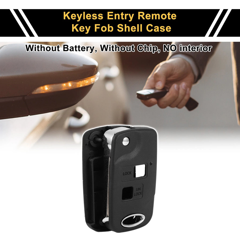 2 Button Key Fob Shell Case for Lexus RX300 (2000) - Black