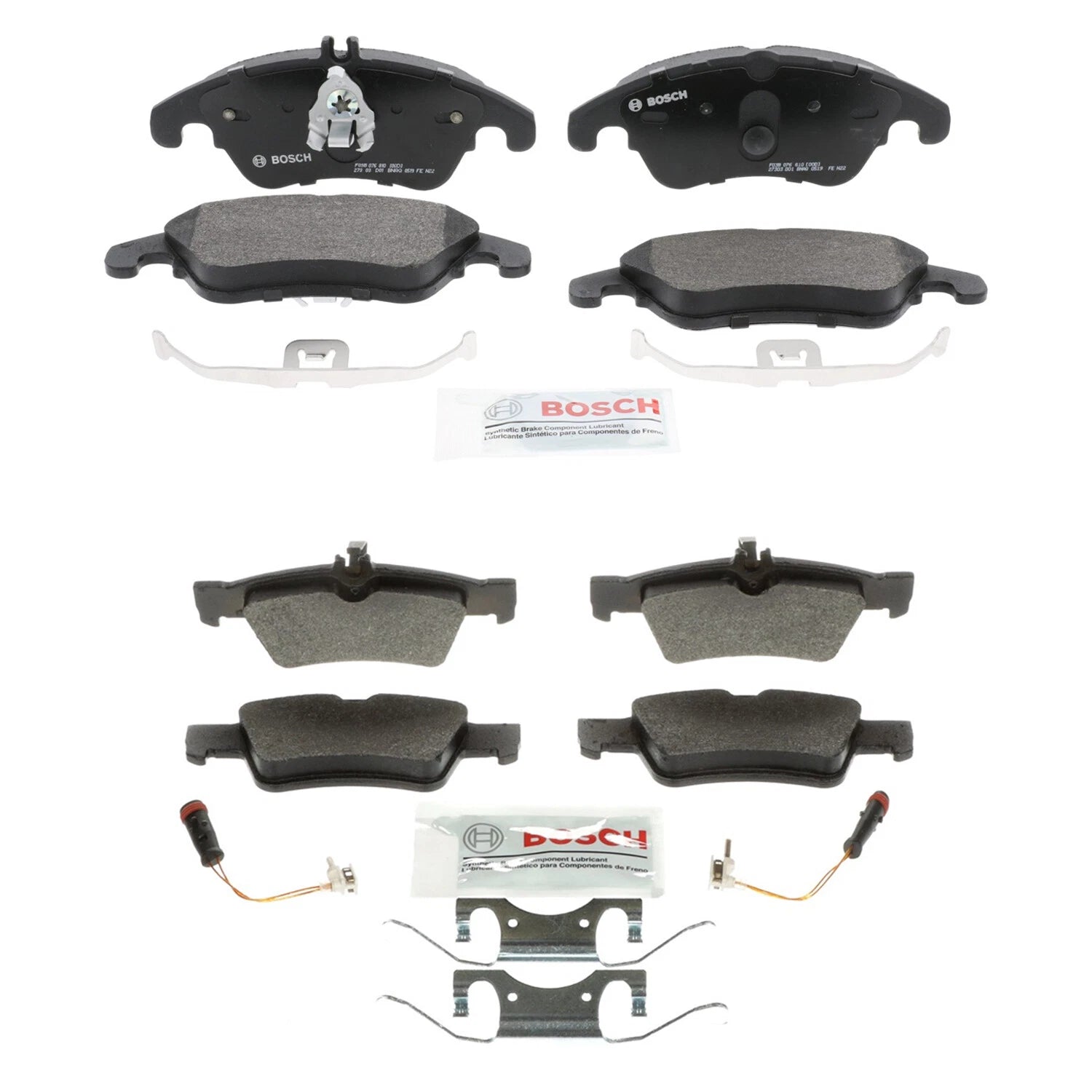 Set of 4 Bosch Quietcast Disc Brake Pads for Mercedes C207 W212 E-Class (2010–2016)