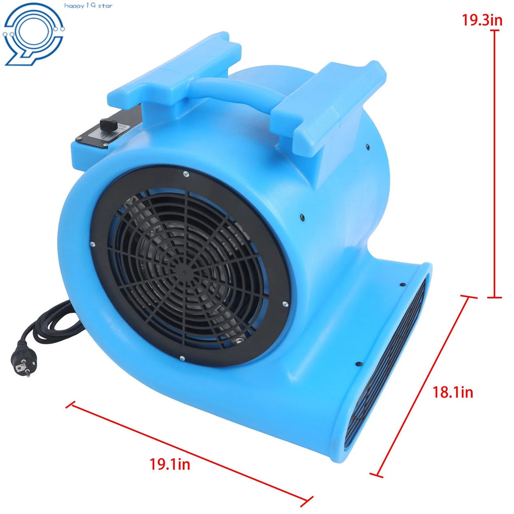 1 HP Air Mover 4000 CFM 3-Speed Carpet Dryer for Cooling and Ventilating