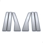 6Pc Chrome Pillar Post Covers for 2001–2008 Honda Fit