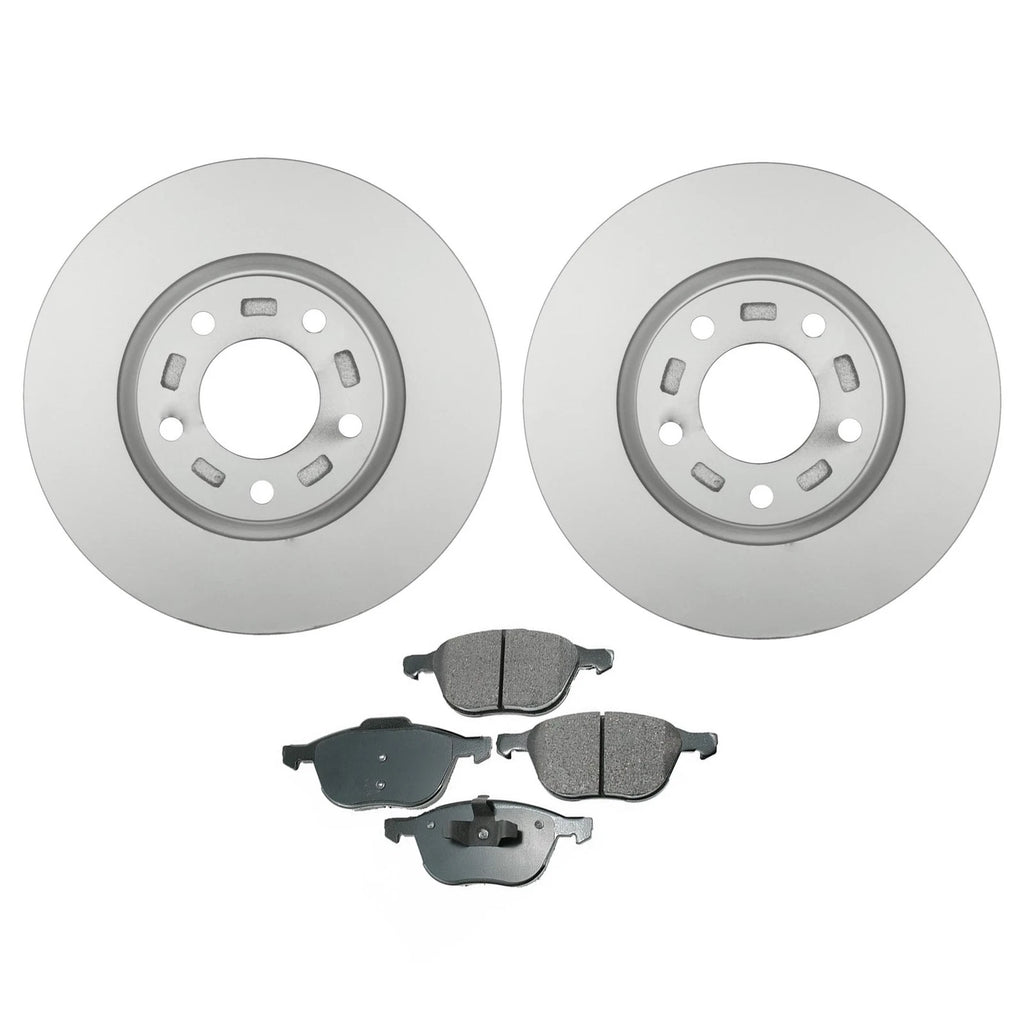 Front Brake Kit Set of 4 ProACT Ceramic Pads 300mm Disc Rotors for Mazda 3 (2004–2023)