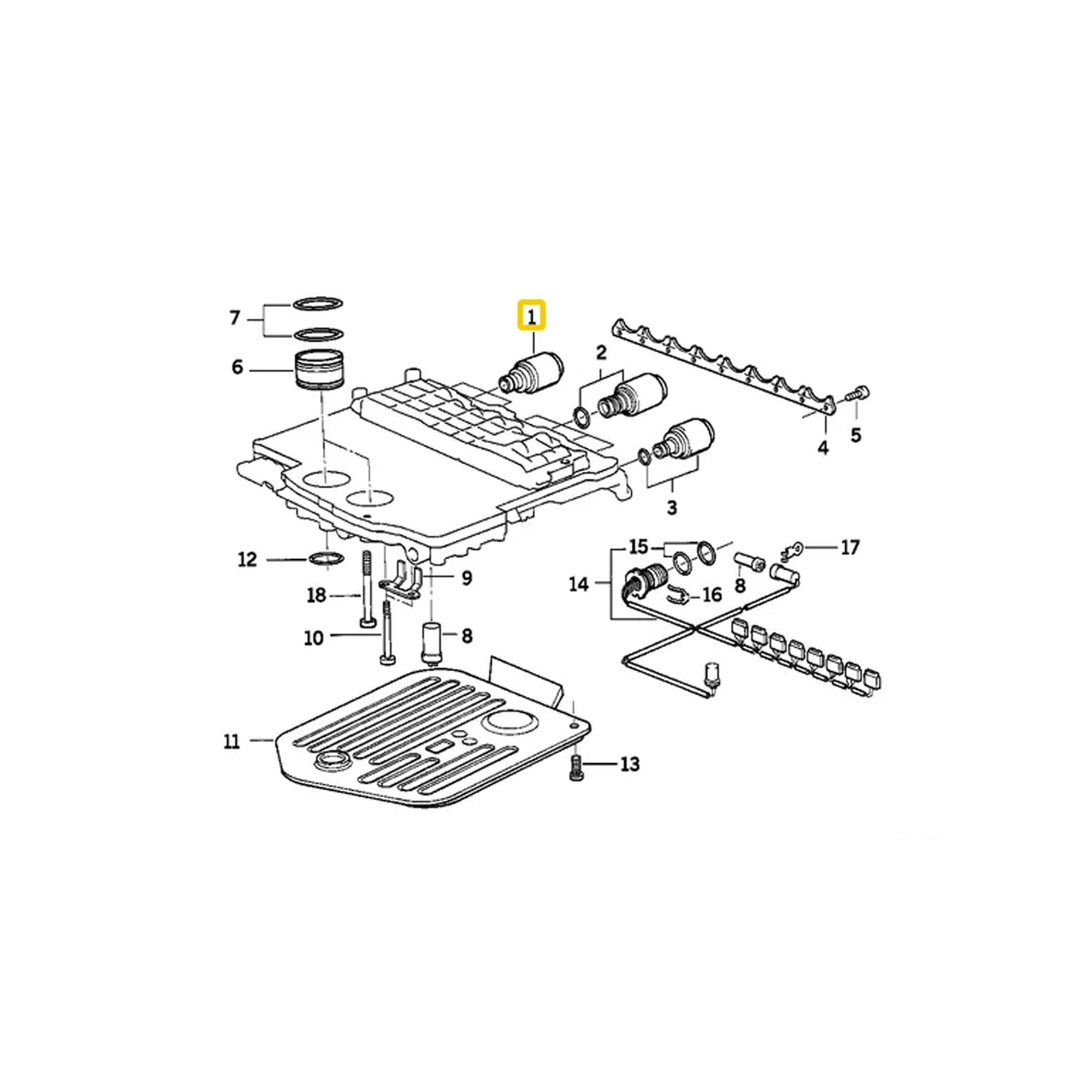 Automatic Transmission Control Solenoid for BMW 540i 740i 740iL (1996–2001)