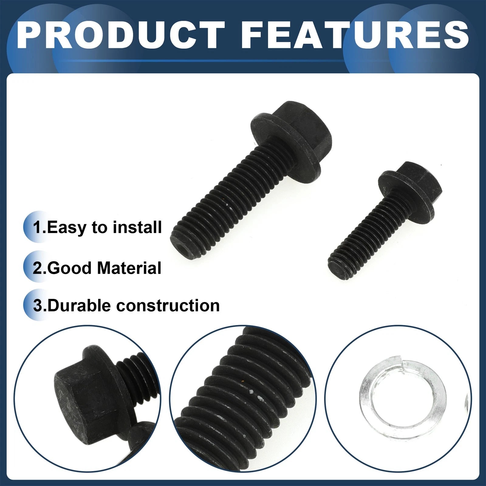 Set of 1 Manual Transmission Bell Housing Bolt Kit for Chevrolet Camaro (1967–1981)