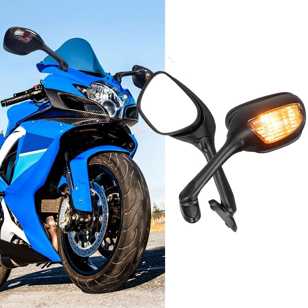 Rear View Mirrors Racing Black for Suzuki GSXR 600 750 1000 (2006–2016)
