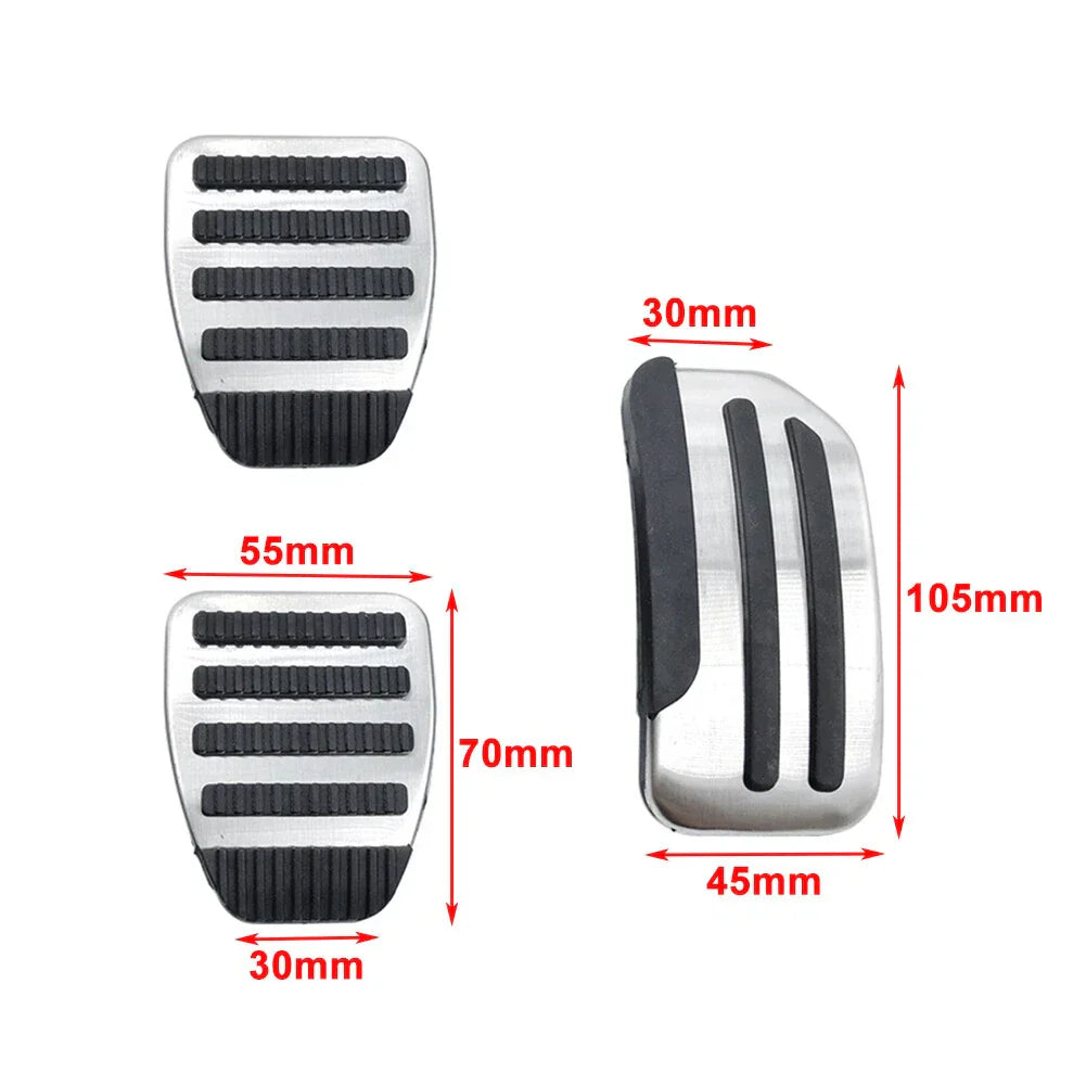 Stainless Steel Clutch Brake Gas Pedal Covers for Nissan Tiida Livina Juke