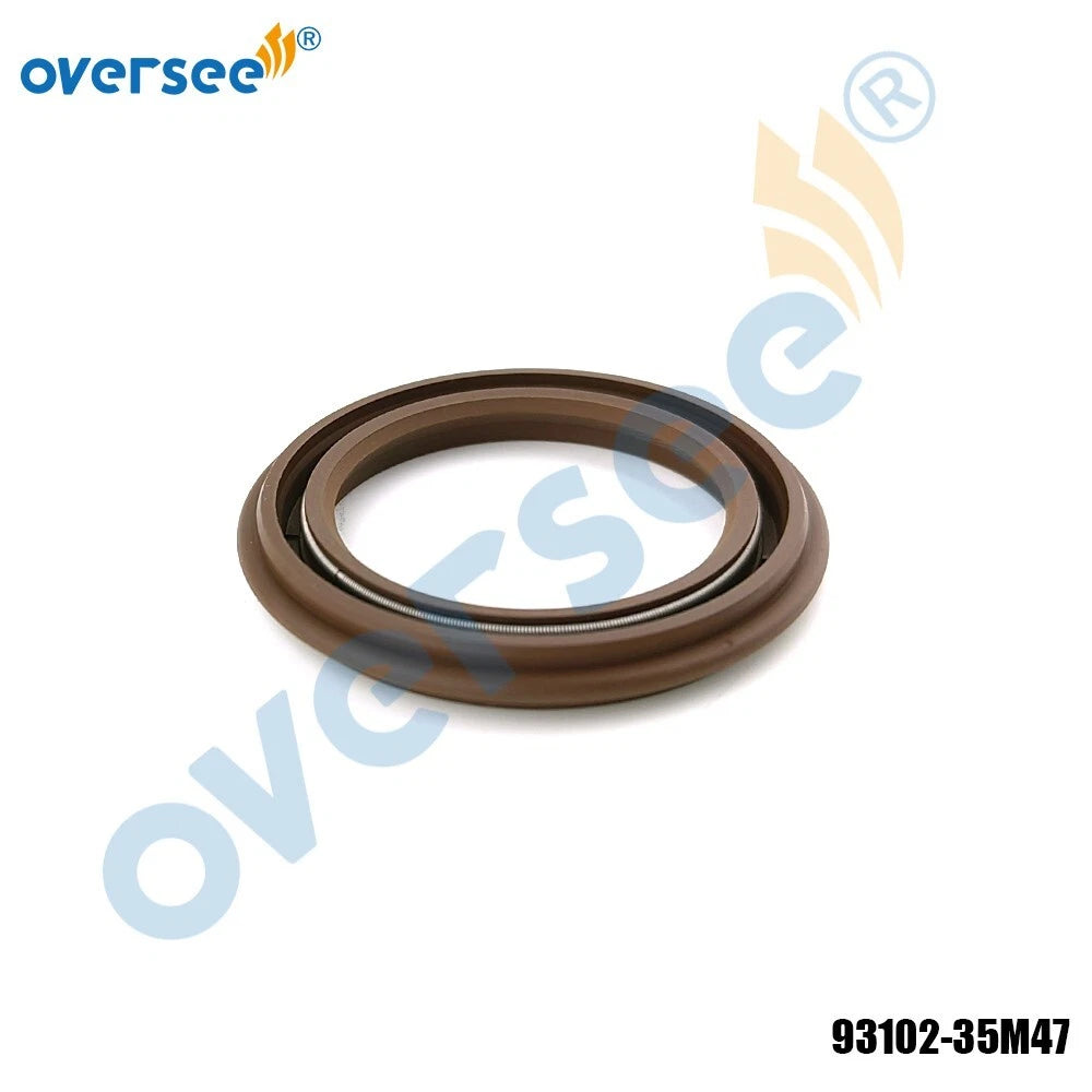 Crankshaft Oil Seal Set of 2 for Yamaha 4T Outboard F 25-50HP (93102-35M47, 93102-43M42)