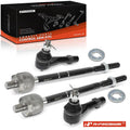 Set of 4 Front Inner & Outer Tie Rod Ends for Ford Explorer Mercury (2002–2003)