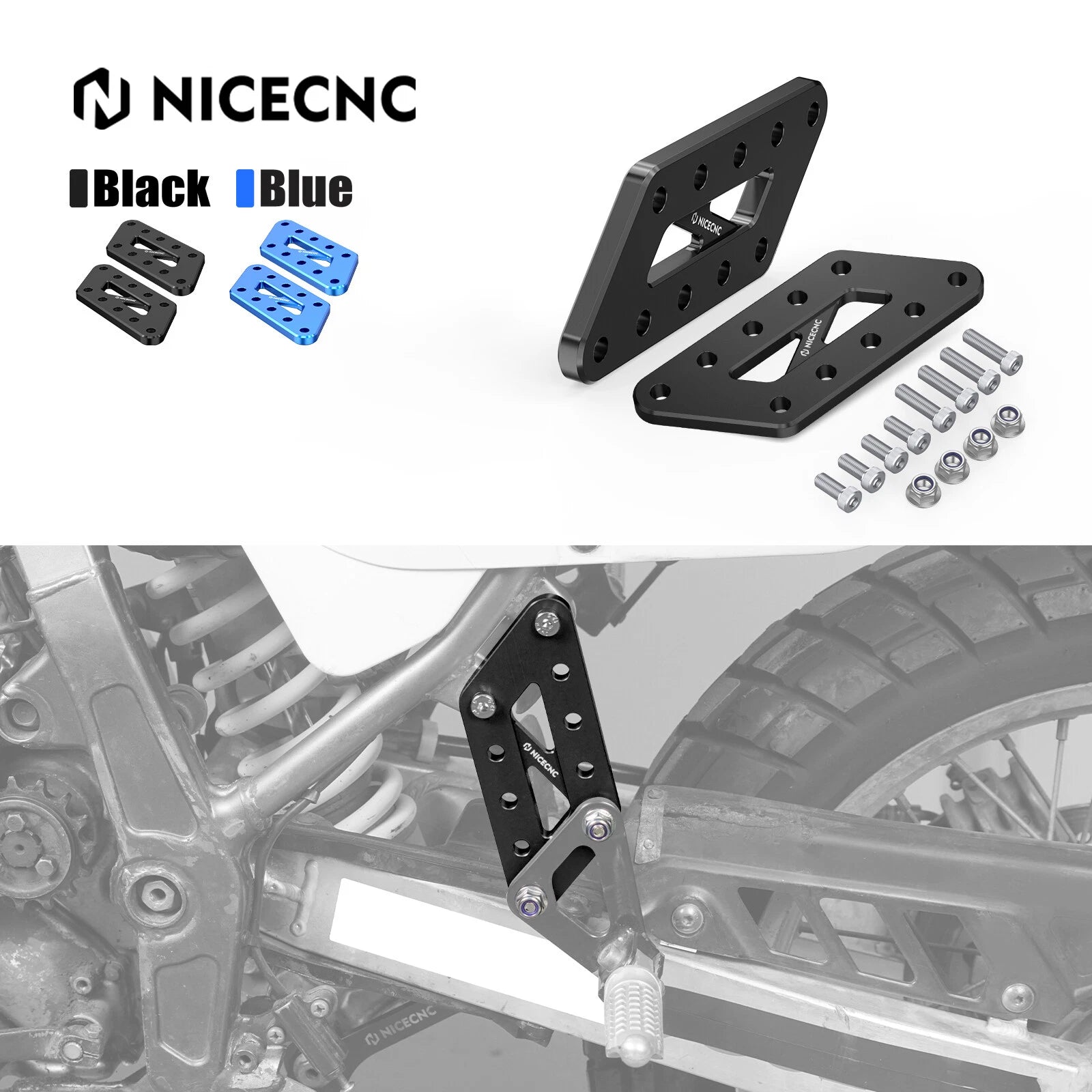 Passenger Foot Peg Relocation Brackets for Suzuki DR650SE (1996–2024)