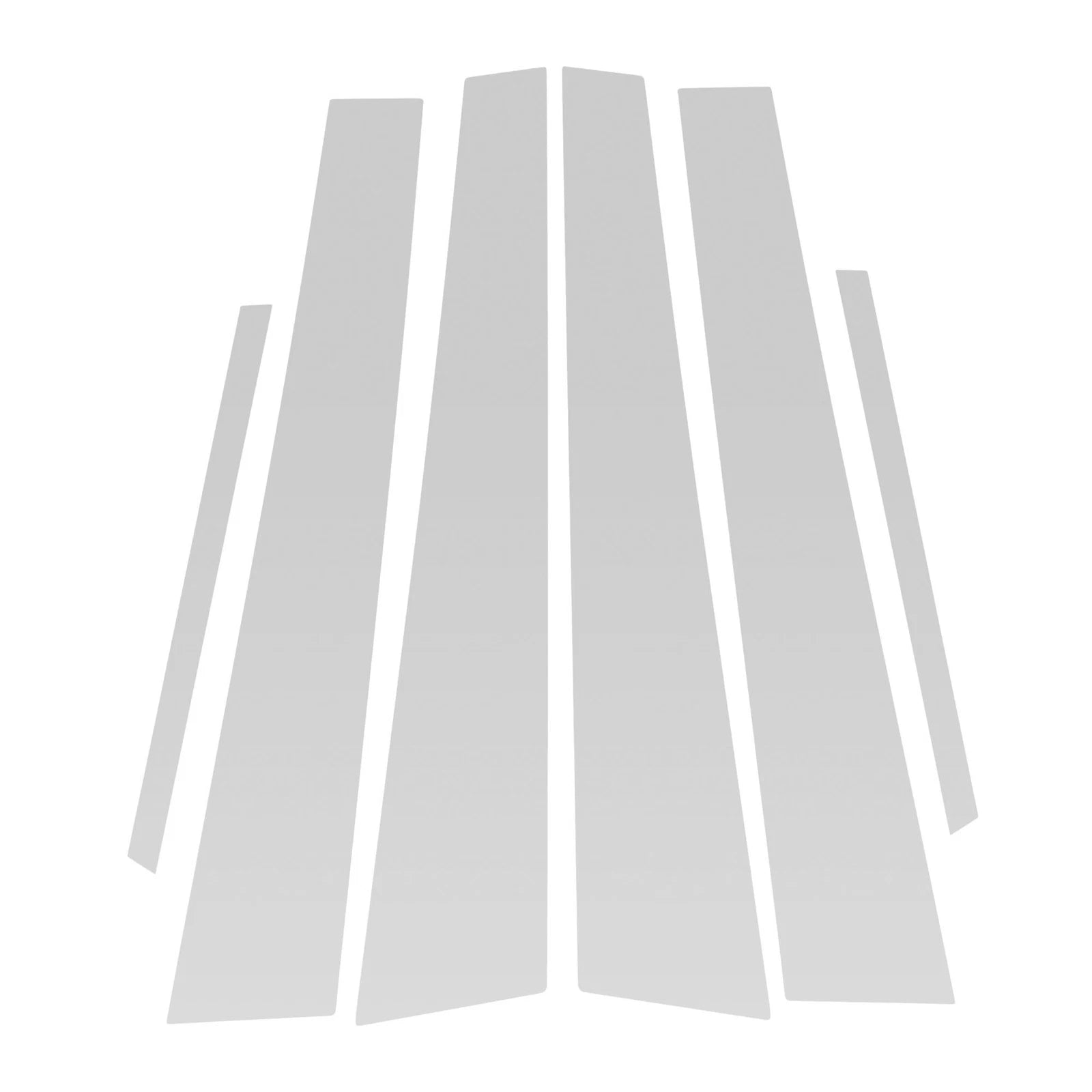 Set of 6 Door Pillar Window Trim for Lexus ES (1997–2001) Silver Tone
