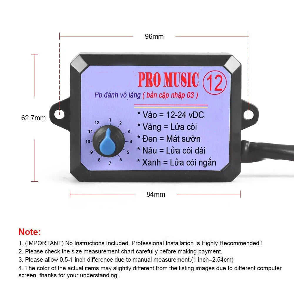 Pro Music Rapid Horn Relay Controller for Car Boat 12-24V