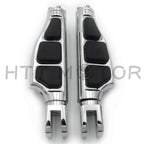 Set of 2 Chrome Flat Wing Footpegs for Harley FXBB FXBR FXBRS FXLR (2018–Later)
