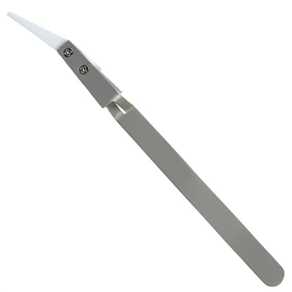 Reverse Non Conductive Stainless Steel Straight Tweezer 135-140mm