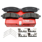Set of 4 TRW Pro Front Slotted Ceramic Brake Pads for Ford F150, Lincoln Mark LT