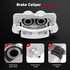 Set of 2 Silver Brake Calipers for Cadillac Escalade (2002–2006)