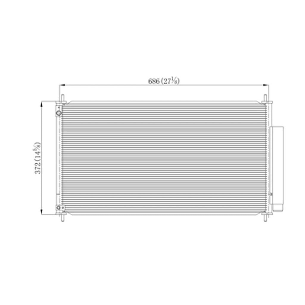 Replacement A/C Condenser Repair Part For 2012-2015 Honda Civic Coupe