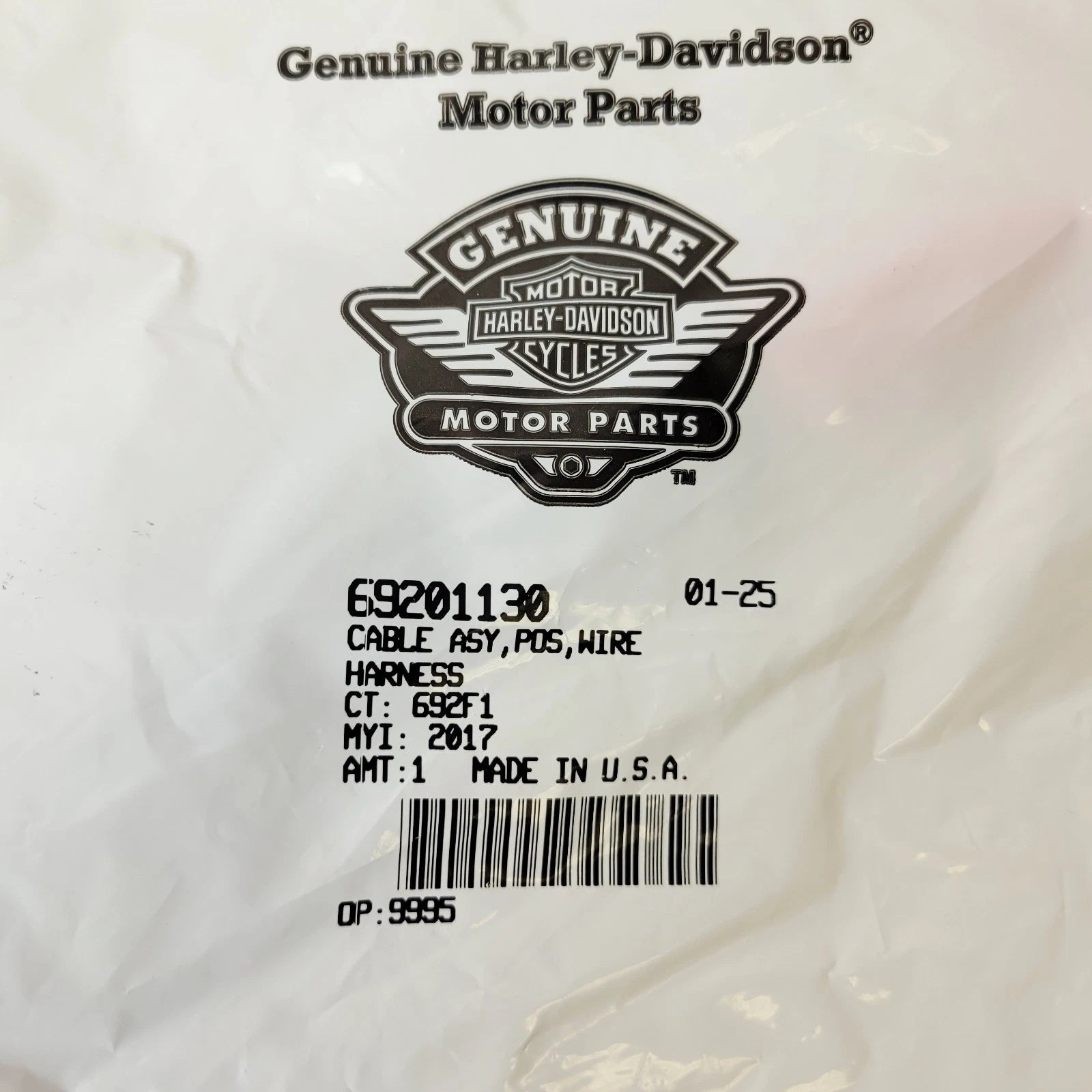 Positive Battery Cable for Harley-Davidson Touring Trike (2017–2025) 69201130