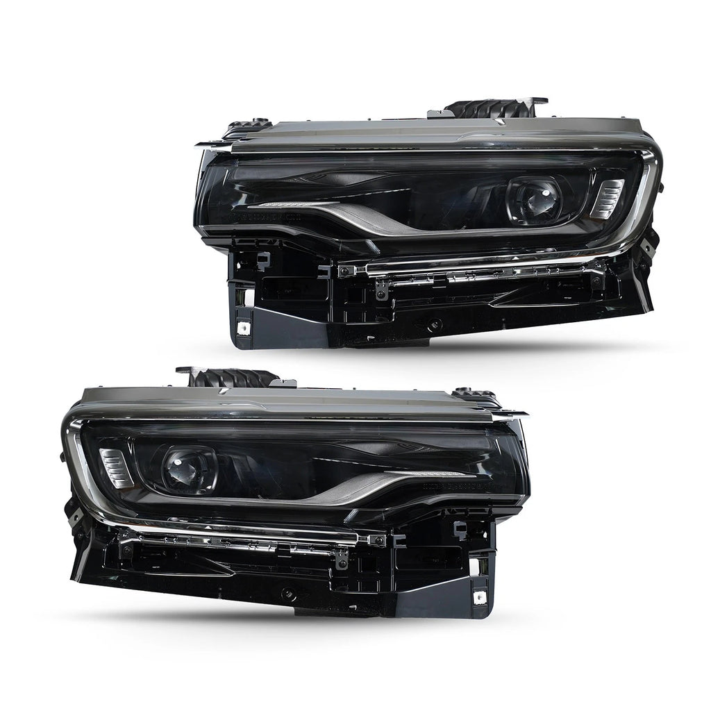 Full LED Chrome Headlights for Jeep Wagoneer (2022–2025) Left+Right Pair