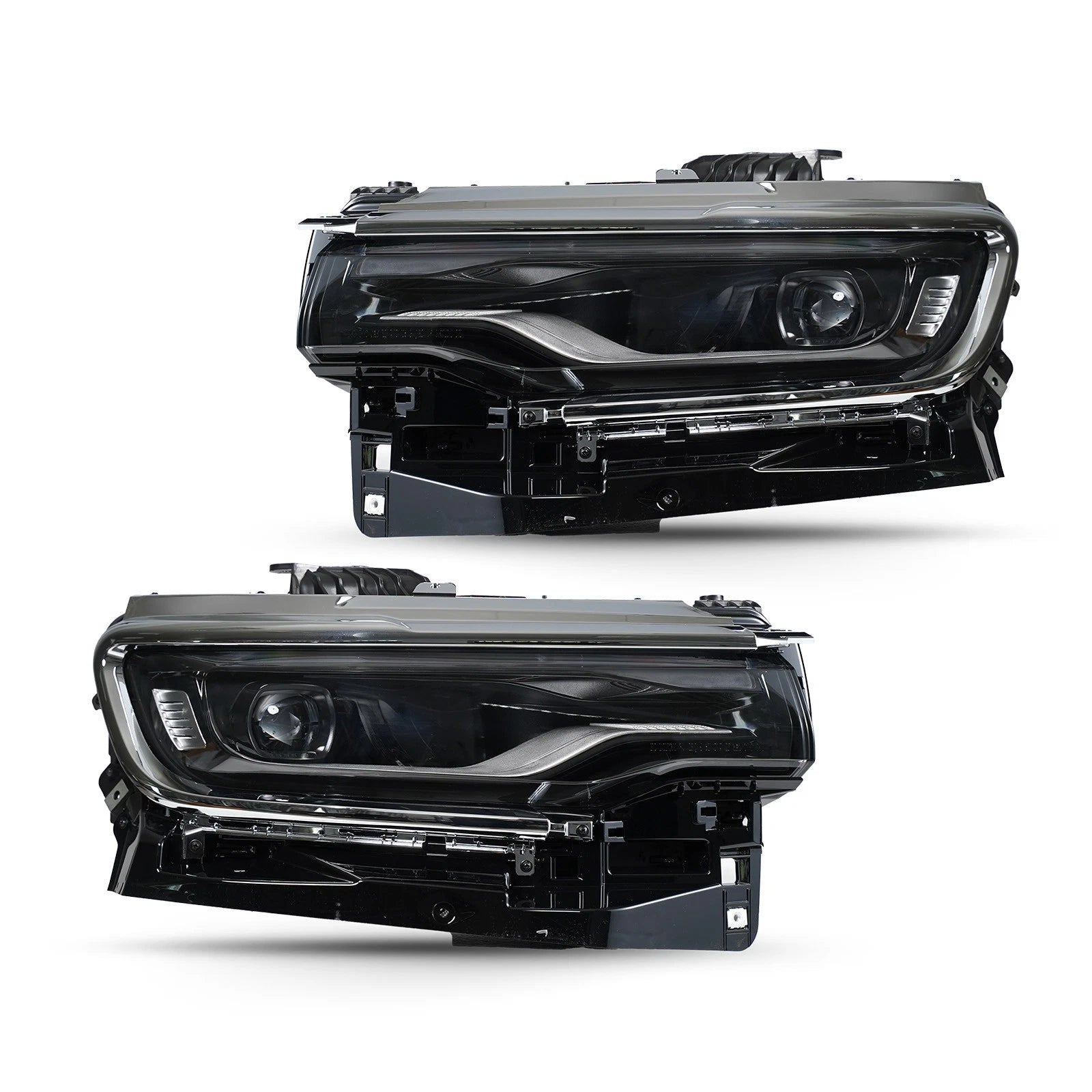 Full LED Chrome Headlights for Jeep Wagoneer (2022–2025) Left+Right Pair