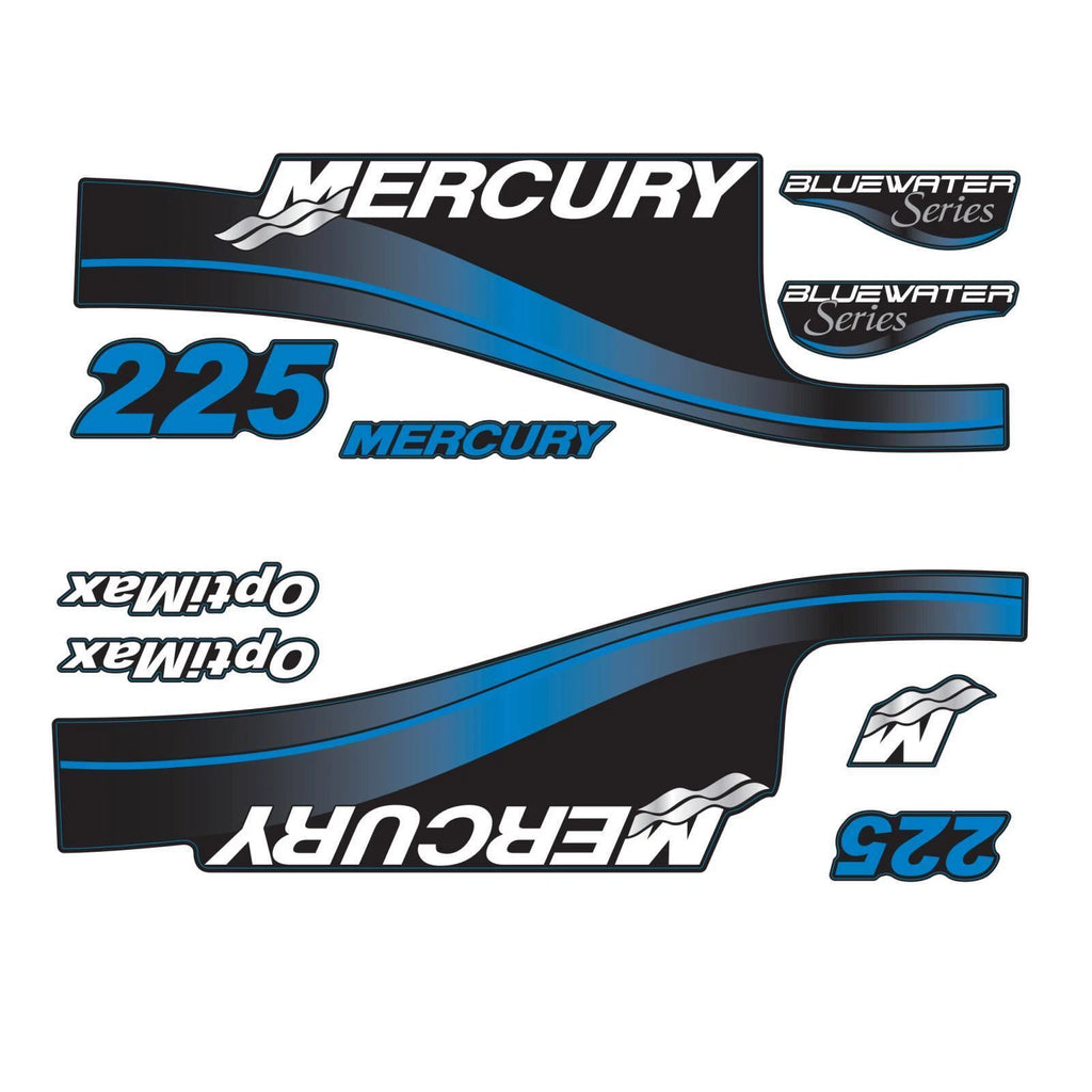 Set of 2 Decals for Mercury 225 hp Outboard (824105A00)