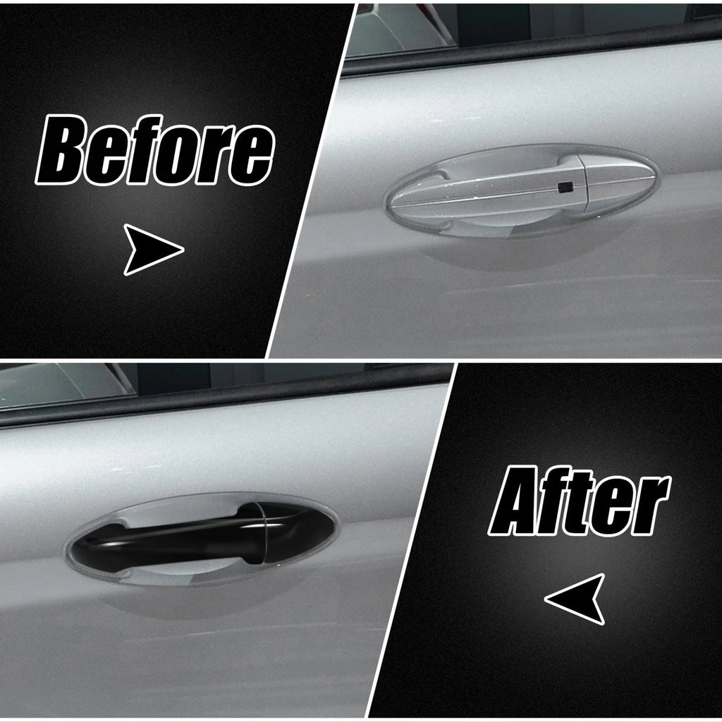Set of 4 Door Trim Handle Covers for Jeep, Dodge, Chrysler (Glossy Black)
