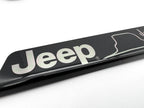 Black Stainless License Plate Frame Replacement for Jeep Wrangler (2007–2023)