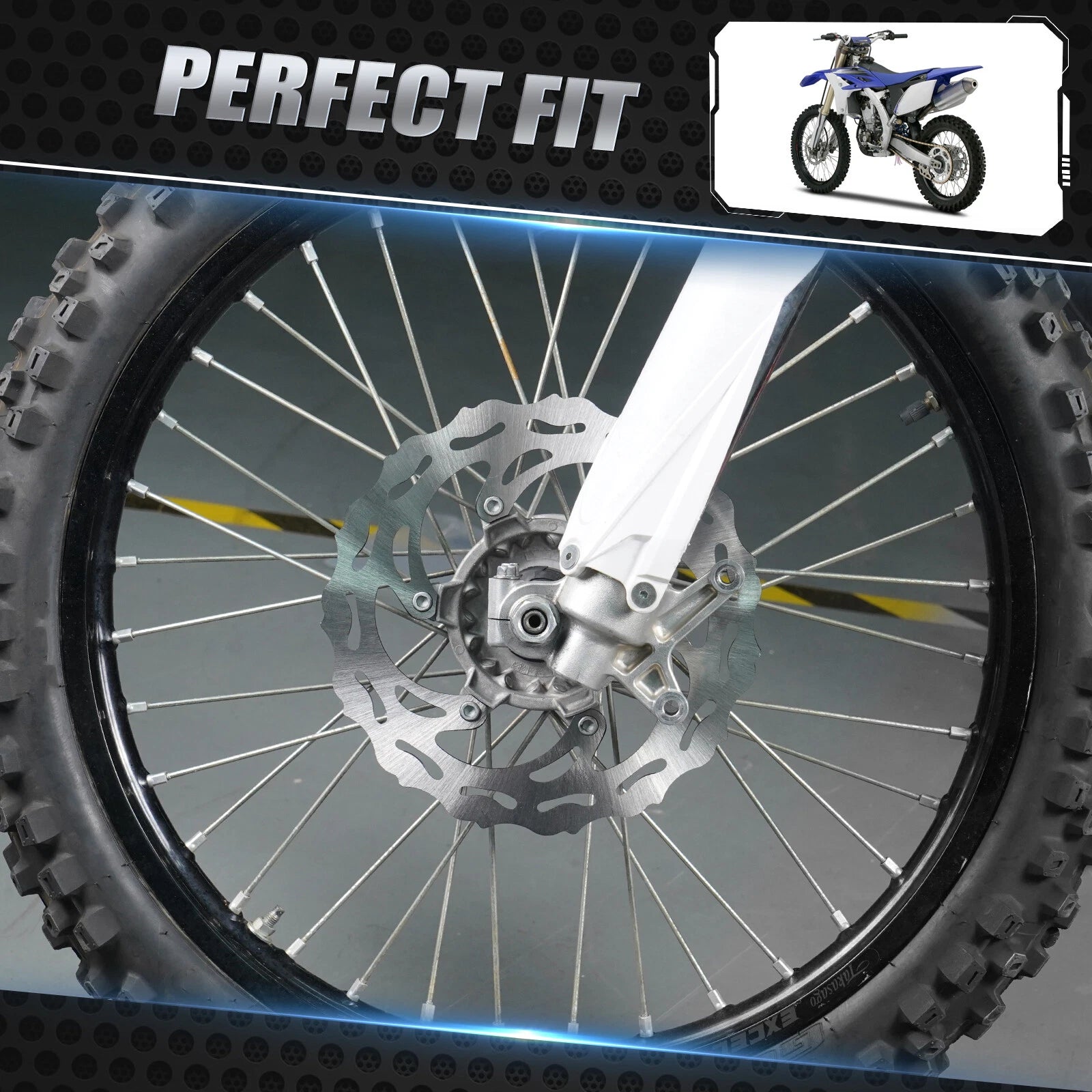 Front Brake Disc Rotor for Yamaha YZ125 YZ250 YZ250F YZ450F YZ250X YZ250FX (2002–2023)
