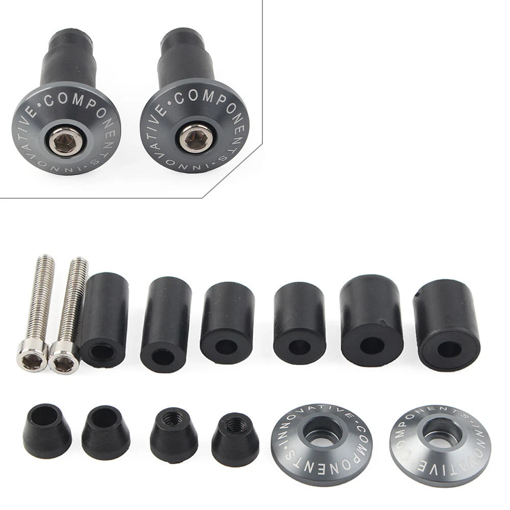 2X CNC Handle Bar End Cap Plugs for Motorcycle (Dirt Bike)