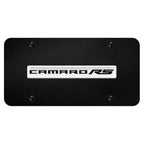 Chrome Name on Black License Plate - Officially Licensed for Chevrolet Camaro RS