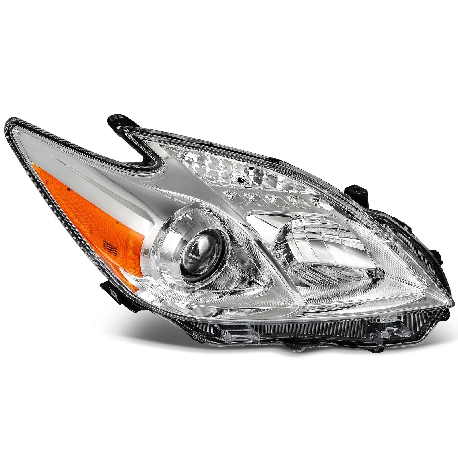 Pair of Projector Headlights Assembly Chrome for Toyota Prius (2010–2011)