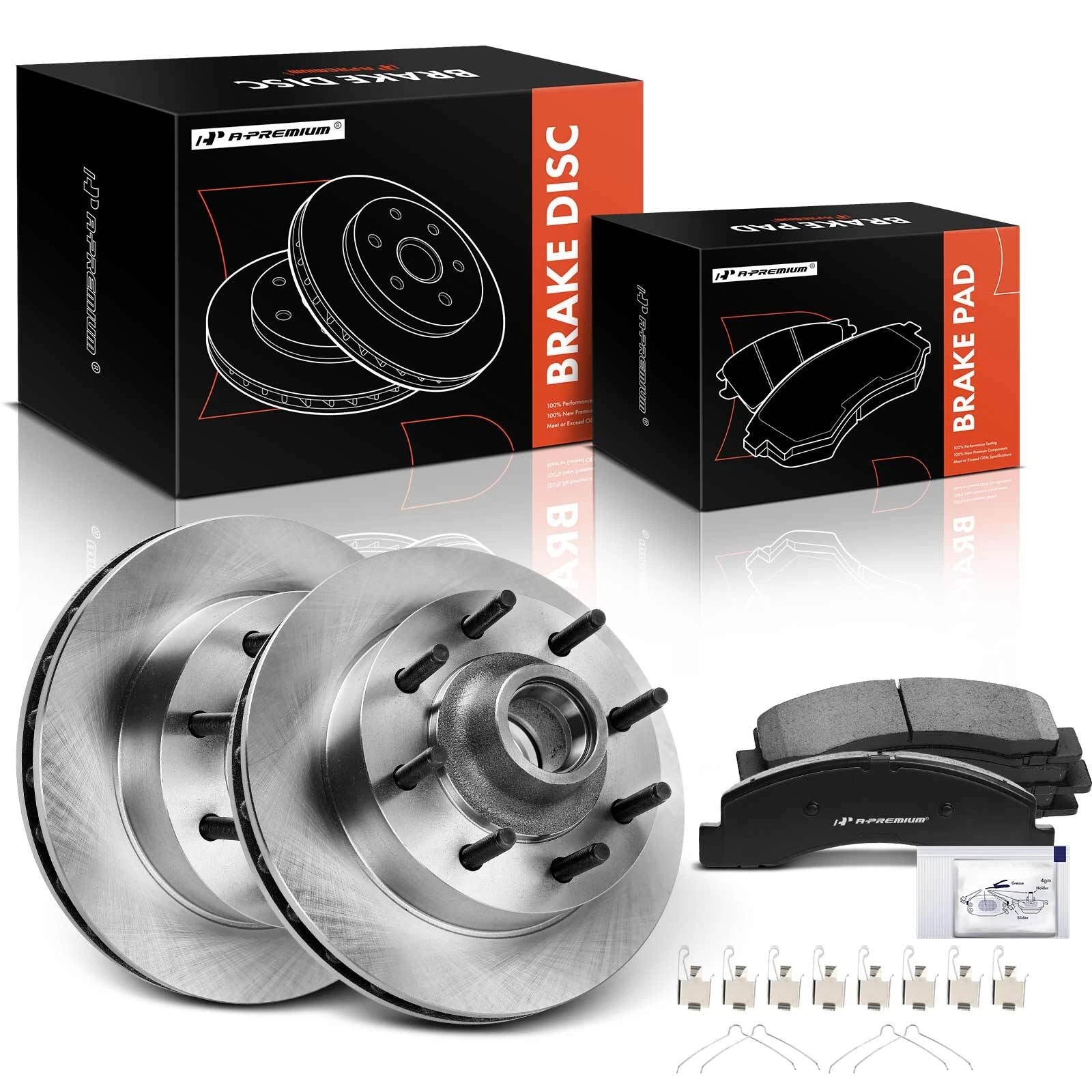 Front Disc Brake Rotors & Ceramic Pads for Ford F-250 Super Duty (2003–2004)