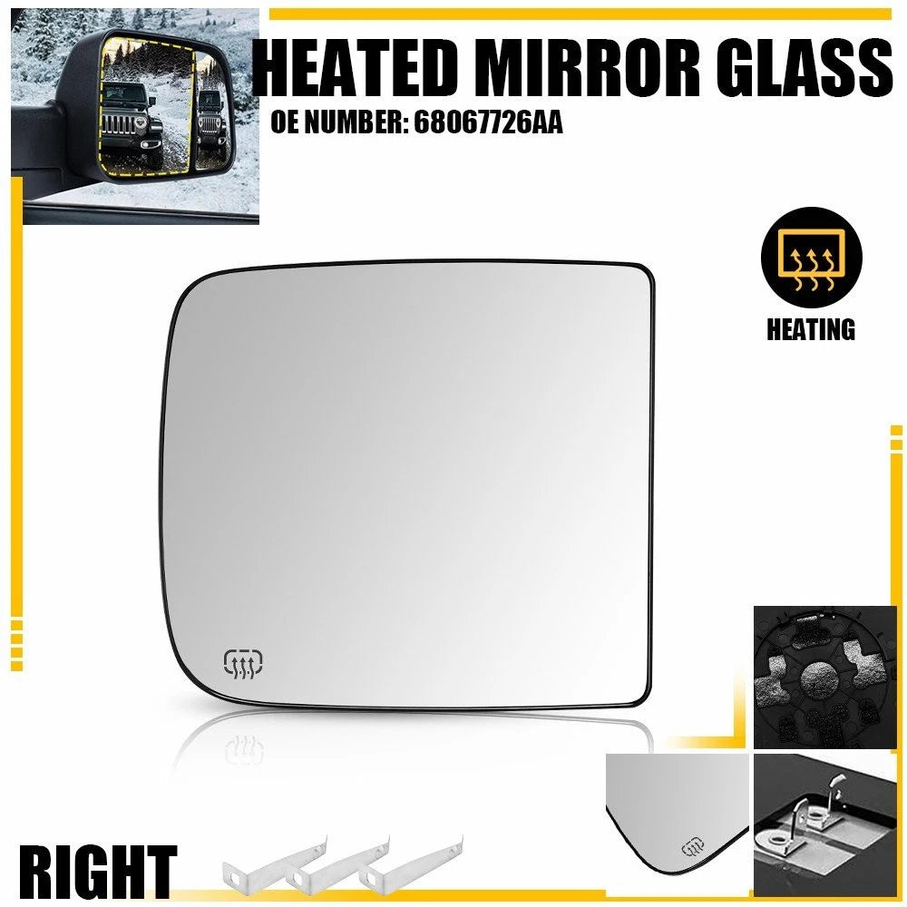Heated Upper Towing Mirror Glass for RAM (2009–2022) OE# 68067726AA