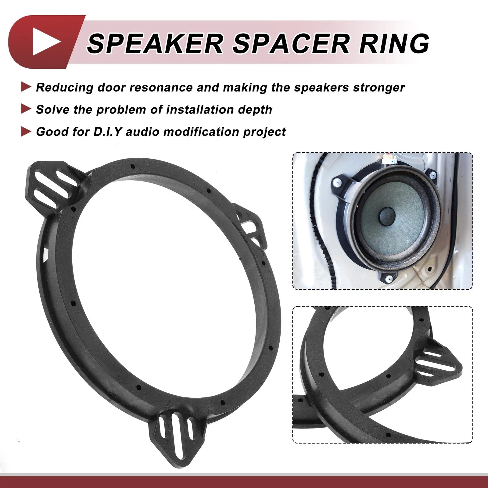 Set of 2 Speaker Spacer Rings for Honda Civic (2001–2005) Rear 6.5"