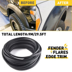 Fender Flares Edge Trim Rubber Gasket Seal Strip 9m for GM Truck