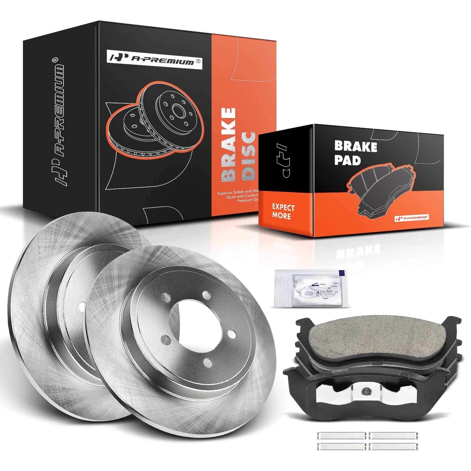 Set of 2 Rear Disc Brake Rotors & Ceramic Pads for Ford Explorer (2002–2005)