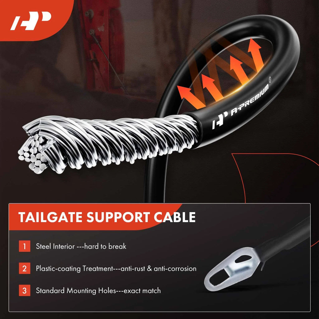 Tailgate Hardware Rebuild Kit with Cable & Rods for Dodge Dakota (1997-2010)